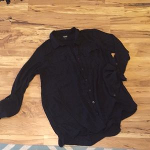Black ana button up shirt